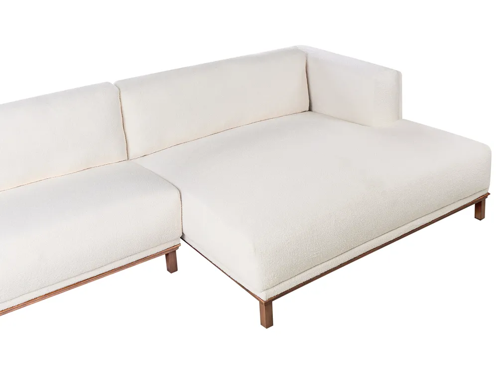 Ecksofa 4-Sitzer VENG Bouclé Cremeweiß linksseitig_1006971