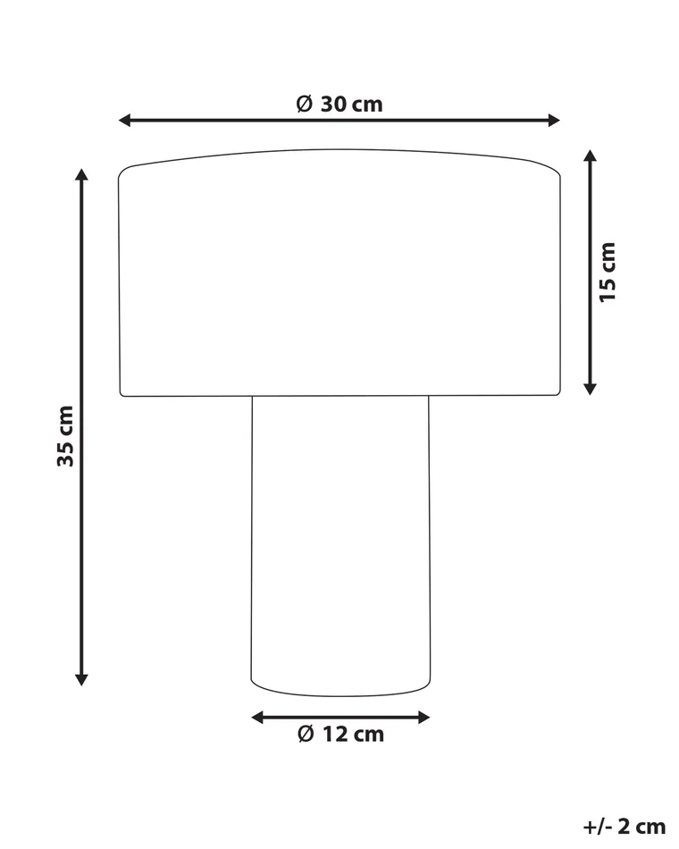 Lampada Da Tavolo Angolare In Ceramica E Tessuto – Grigio Effetto Cemento – Altezza 29 Cm – Con Lampadina LED 4W Inclusa – Interruttore A Corda