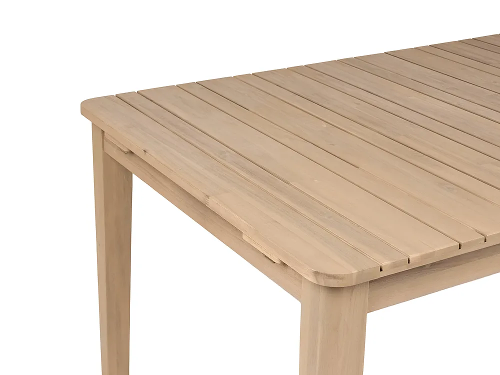 Extending Garden Dining Table TOSCANELLA 180/280 cm 100 cm Certified Acacia Wood Light Brown_1161836