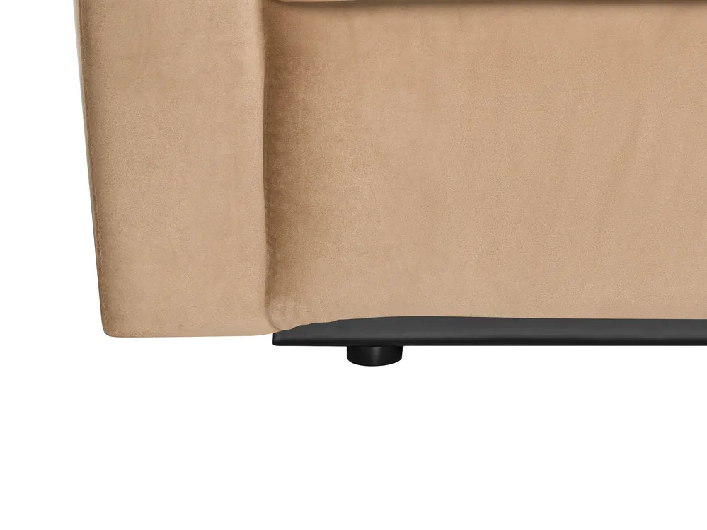Sofa elektrisch verstellbar 2-Sitzer VERDAL Samtstoff Hellbraun_1081363