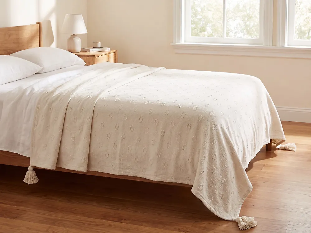 Tagesdecke KAZY Baumwolle 220 x 240 cm Beige