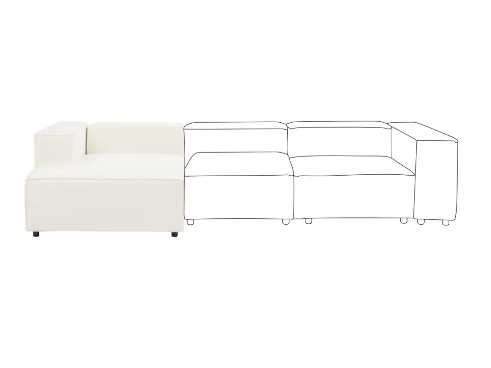 Rechtsseitige Chaiselongue ARDAL Bouclé Cremeweiß_908220