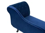 Rechtsseitige Chaiselongue NIMES Samtstoff Marineblau_712471