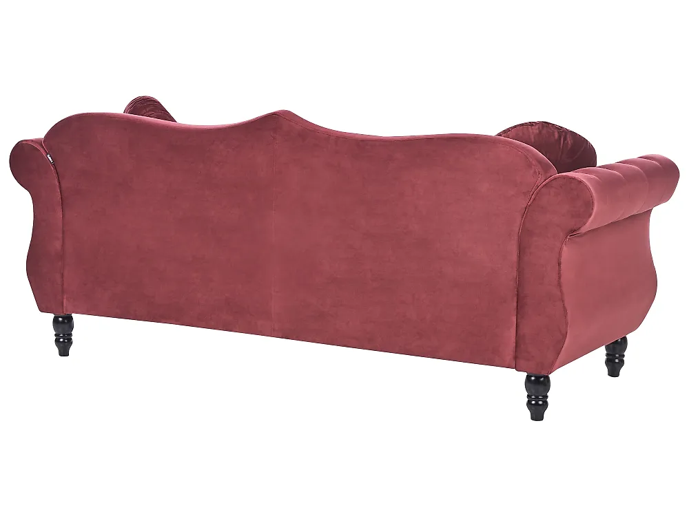 Sofa 3 Seater SKIEN Velvet Dark Red_1170544