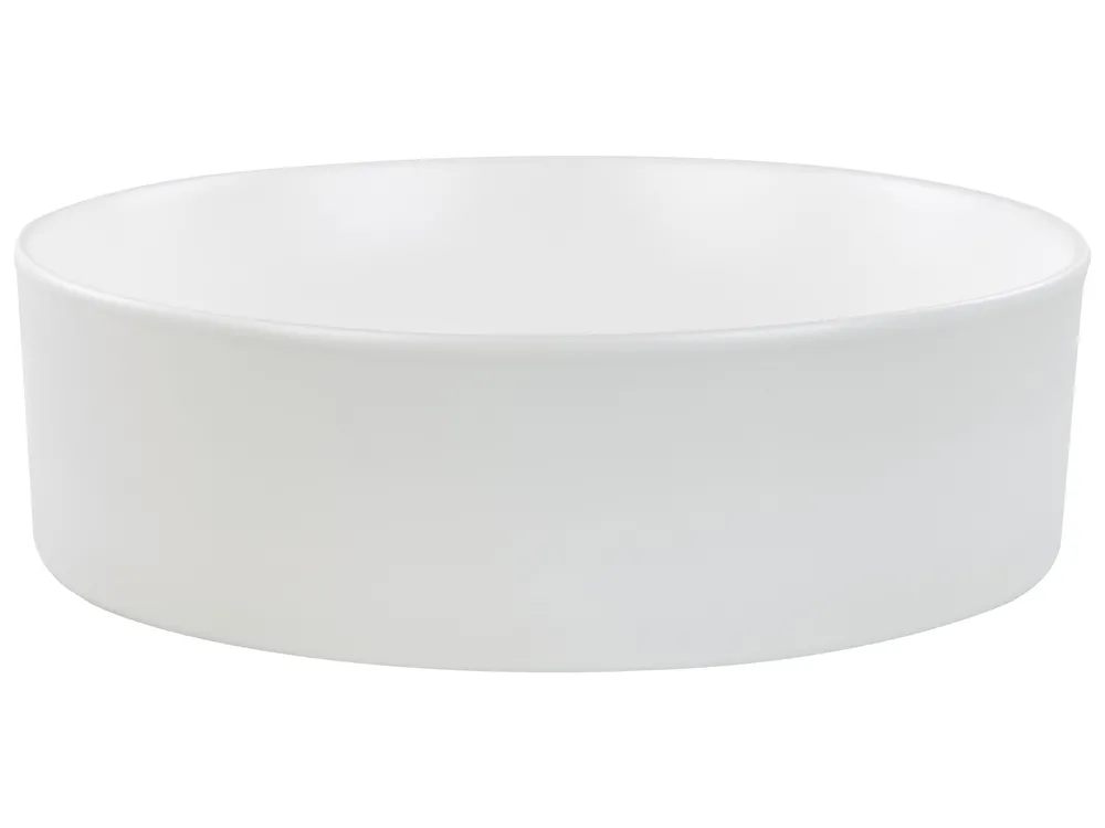 Aufsatzwaschbecken TEBAR ⌀ 40 cm Keramik Cremeweiß_934707