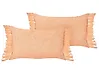 Dekokissen 2er Set TANSY 40 x 60 cm Baumwolle Orange Ohne Muster