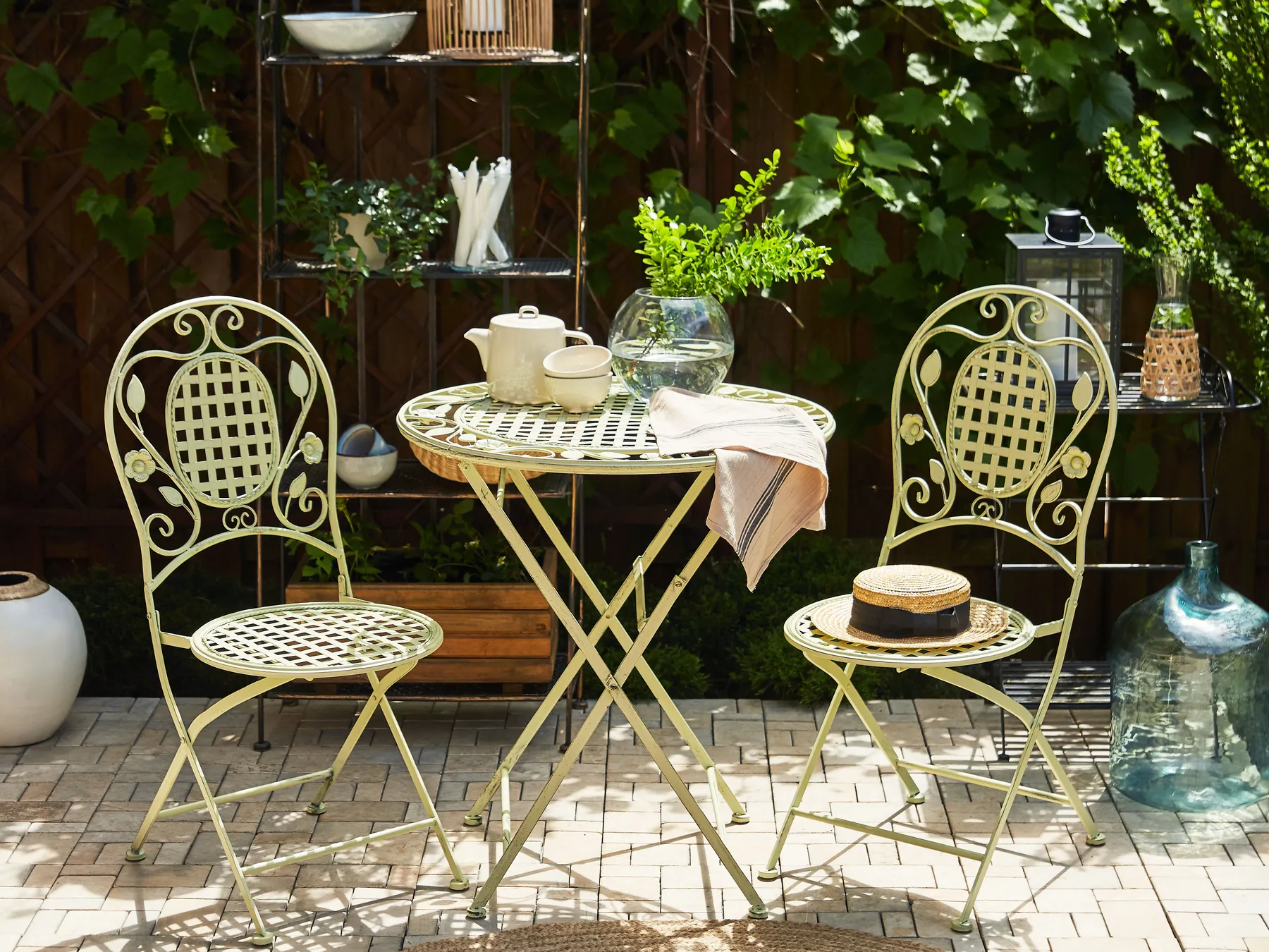 Bistro Set klappbar BIVIO Metall Hellgrün_806653