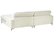 Ecksofa 3-Sitzer MALOY Chenillegewebe Cremeweiß linksseitig_893663