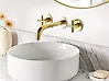 Wandmontierte Waschtischarmatur KAIETEUR Messing Gold