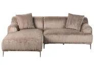 Ecksofa STENUM Cord Hellbraun rechtsseitig_972405