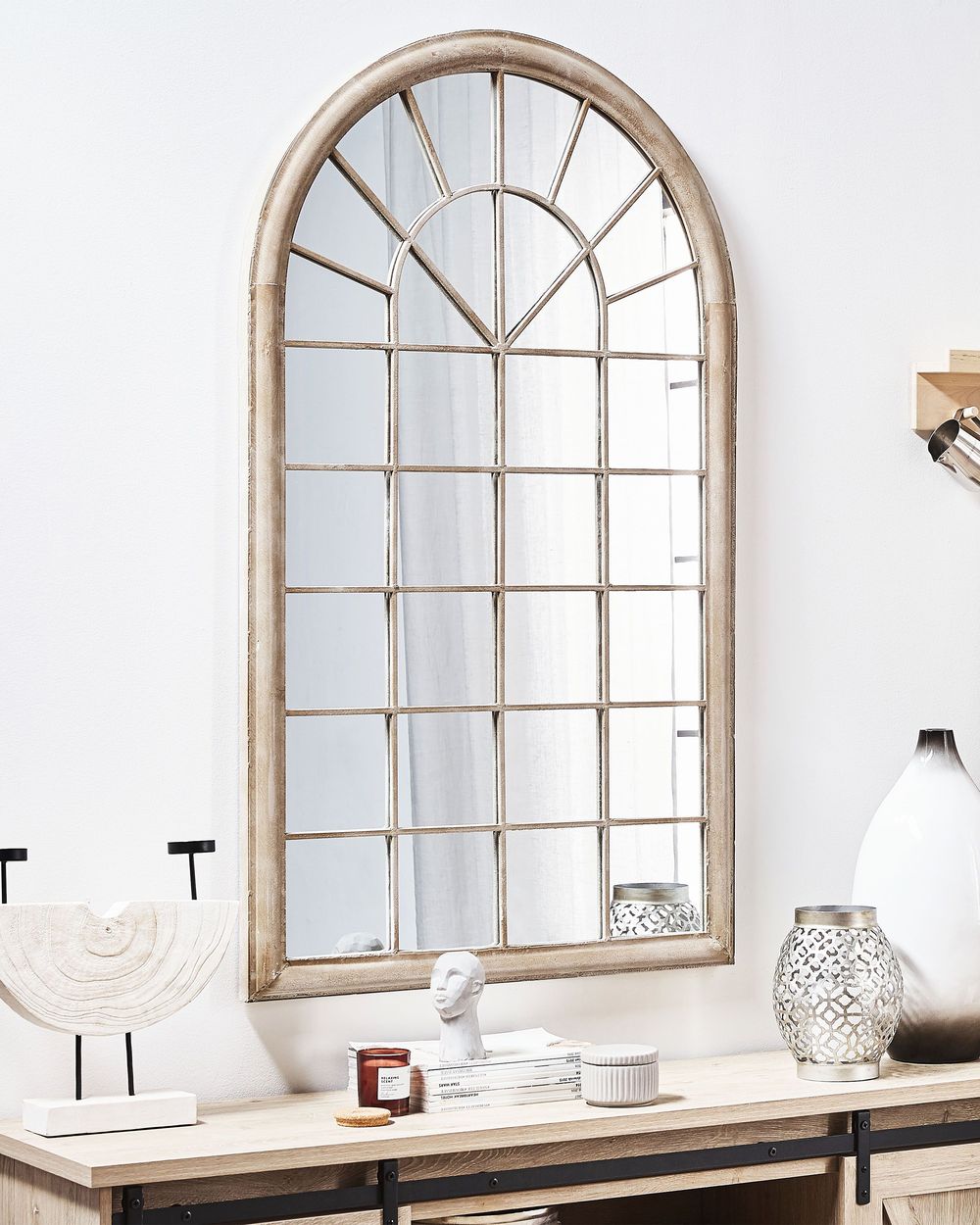 Wandspiegel TREVOL 77 cm 130 cm Metaal Beige