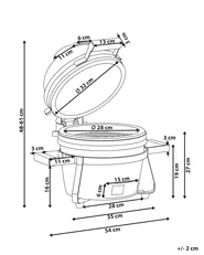 Mini-Holzkohlegrill KAMADO Keramik Schwarz_1007534