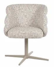 Dining Chair Swivel YOUNGSTOWN Fabric Light Beige_1156540