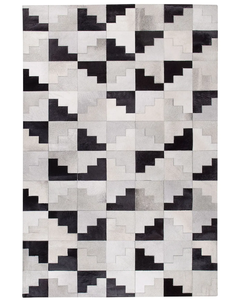 Teppich EFIRLI Grau 140 x 200 cm Echtleder
