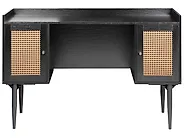 Delovna miza RATANA 130 cm x 50 cm Črna_1191766