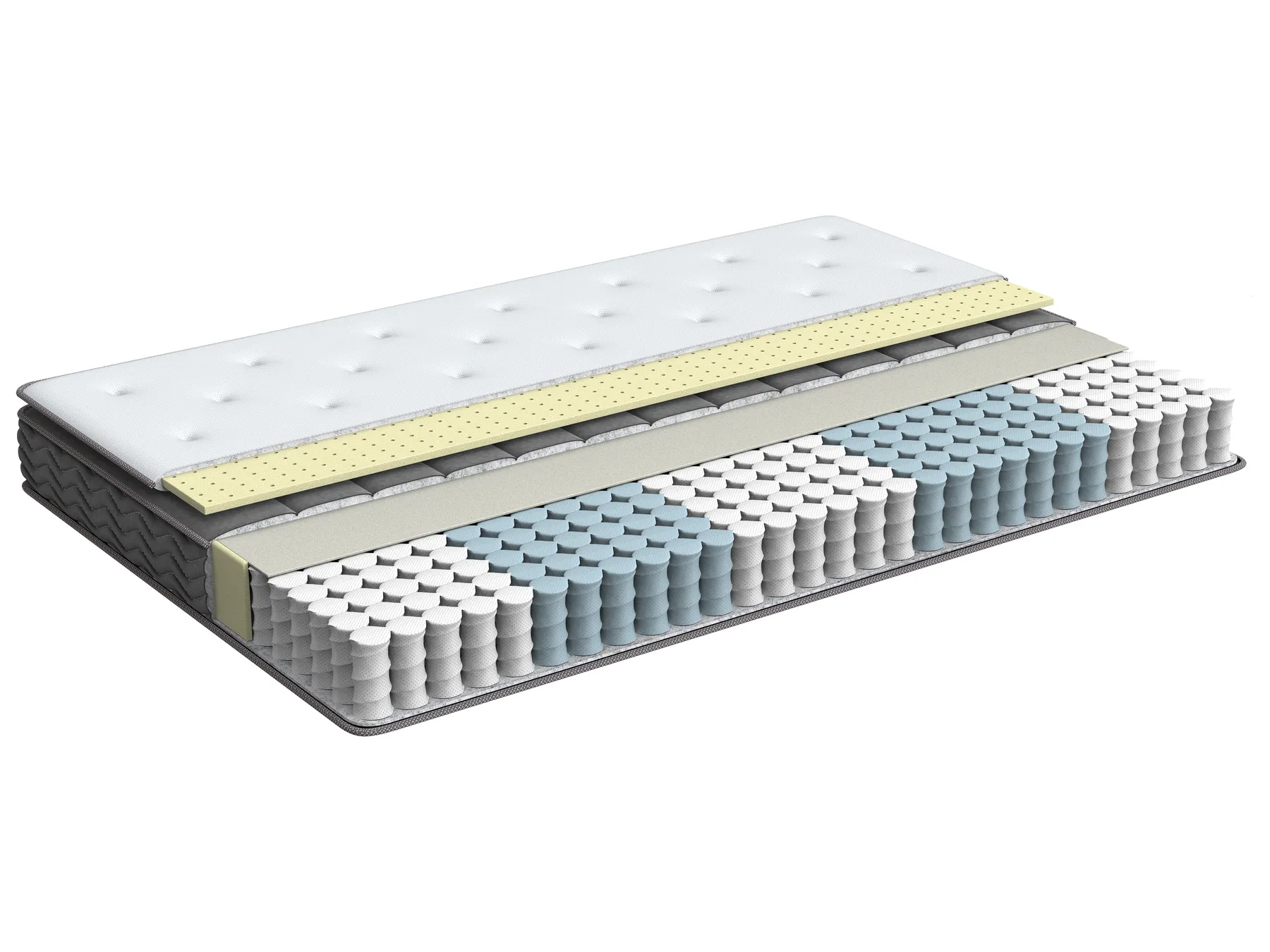 Latex-Taschenfederkernmatratze PURE LATEX HYBRID PRO H2/3 Mittel 140 x 200 cm_494236