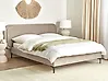 Bett mit Lattenrost Samtstoff SUZETTE 140 x 200 cm Beige