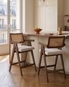 Set mit 2 Barstühlen AVA Holz Braun / Hellbeige