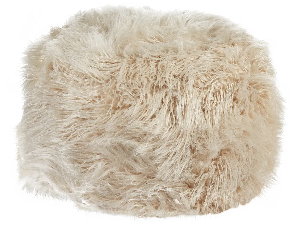Pouf TUKKI Webpelz Hellbeige