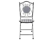 Bistro Set SIROLO Metall Weiß / Blau_1155678