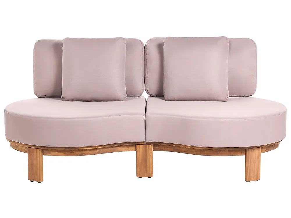 Garden Sofa 2 Seater ARZELLO Acacia Wood Light Brown