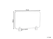 Desk Screen WALLY 72 x 40 cm Beige_853046