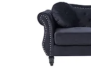 Sofa 2 Seater SKIEN Velvet Black_1171190