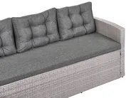 Garten Ecksofa 8-Sitzer VITERBO Polyrattan Grau_988451