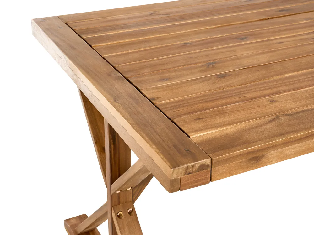 Gartentisch CALABRITTO 90 cm 180 cm Akazienholz Braun_999128