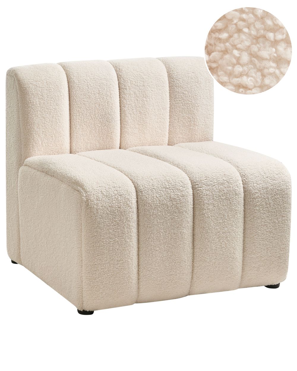 Fauteuil KAGE Bouclé Lichtbeige