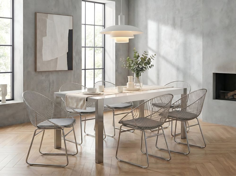 Esstisch ARCTIC Silber 180 cm 90 cm