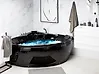 Corner Hot Tub with LED SENADO 2050 x 1500 mm Black