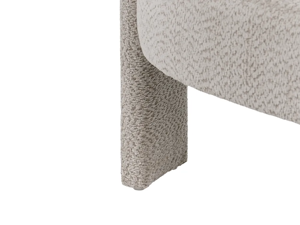 Sofa 2-Sitzer BUREA Chenillegewebe Hellbeige_1072720
