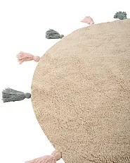 Kindervloerkleed KODINHI  Beige ø 120 cm Katoen_1155063