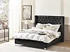 Bett mit Lattenrost Samtstoff LUBBON 160 x 200 cm Schwarz