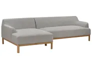Ecksofa 3-Sitzer SOSJO Stoff Hellgrau rechtsseitig_941071