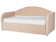 Ausziehbett Bouclé EYBURIE 90 x 200 cm Pfirsichrosa_907135
