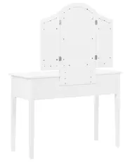 Schminktisch mit Spiegel und Hocker LUMIERE Weiß_827335