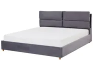 Ottoman Bed BATILLY Velvet Grey 180 x 200 cm (EU Super King)_792259