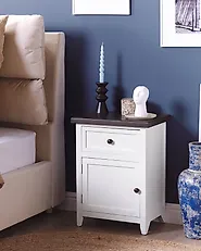 1 Drawer Bedside Table LAYOLA White_1182976