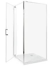Shower Enclosure DARLI 900 x 900 x 1850 mm Silver_944105