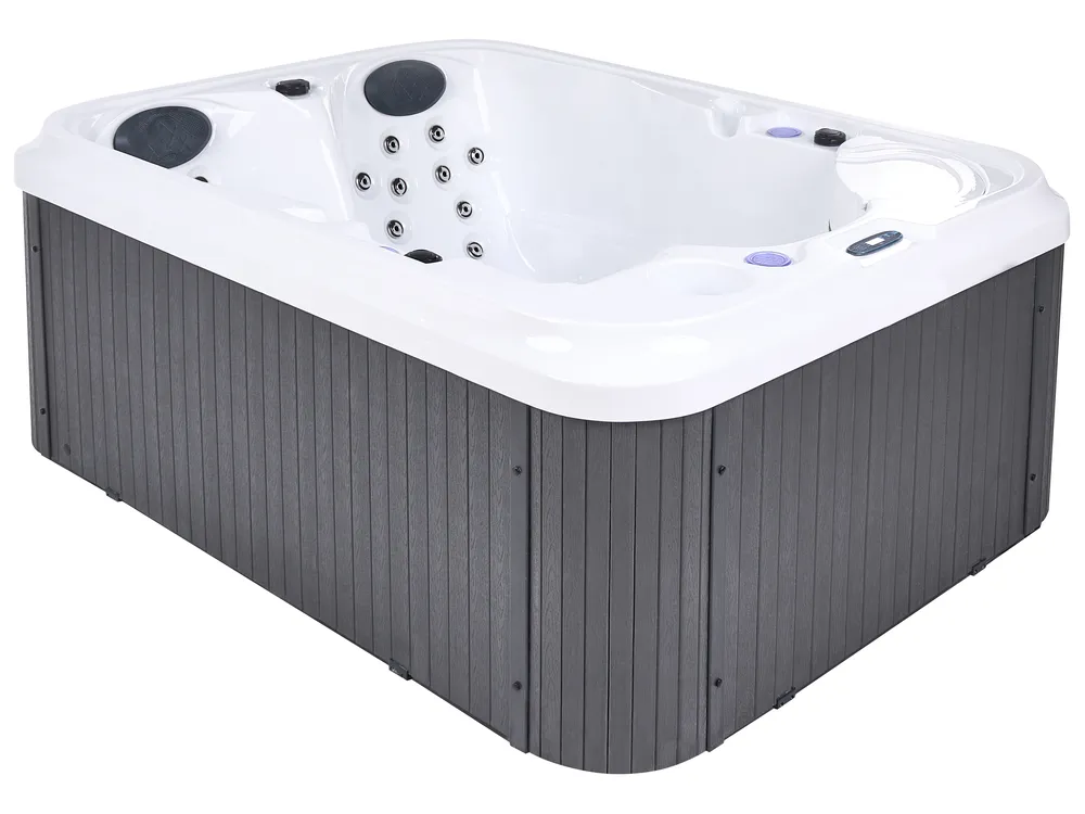 Outdoor Whirlwanne mit LED MUCURCA Grau_1081845