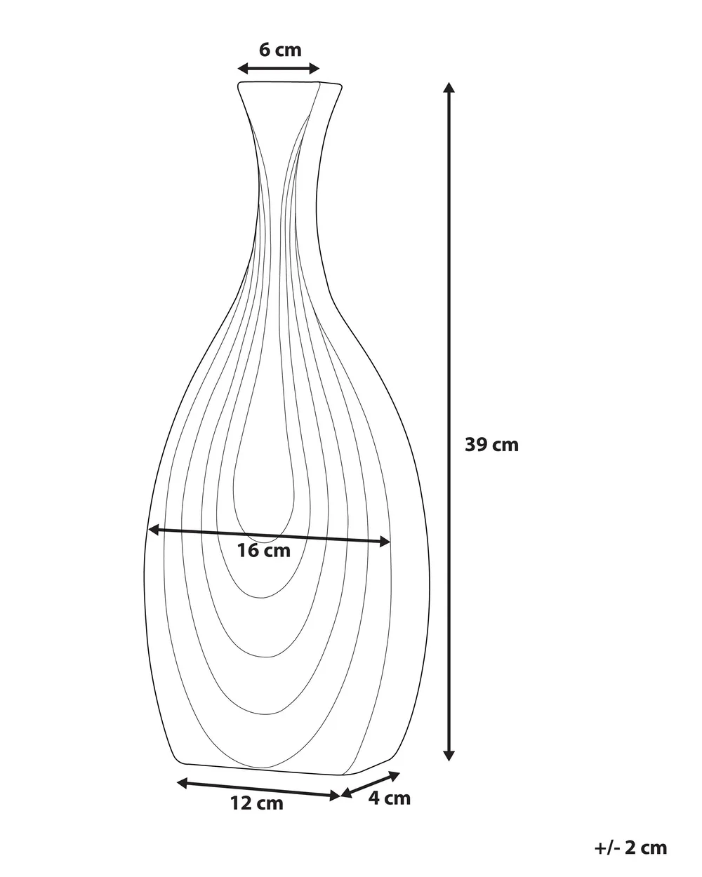 Dekovase THAPSUS 39 cm Keramik Weiß_734304