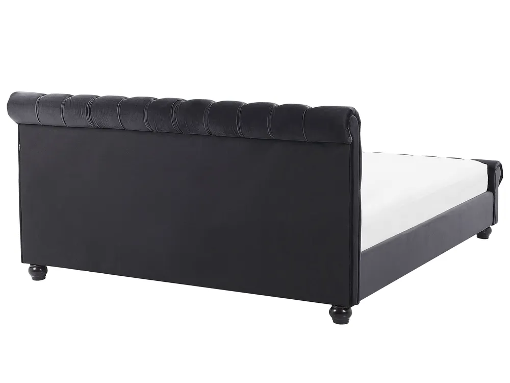 Vodeni krevet Samet AVALLON 140 x 200 cm Crni_846729
