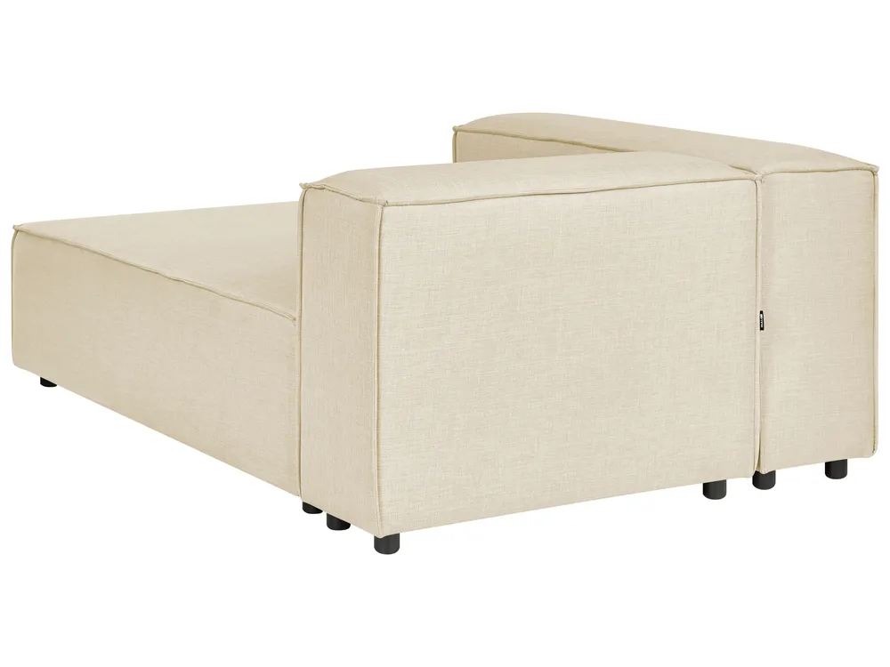 Modular Corner Sofa 2 Seater APRICA Faux Linen Beige Right Hand_856941