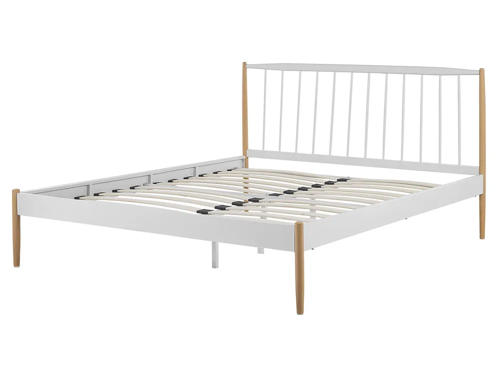 Bed Metal MAURS 160 x 200 cm (EU King Size) White_778501