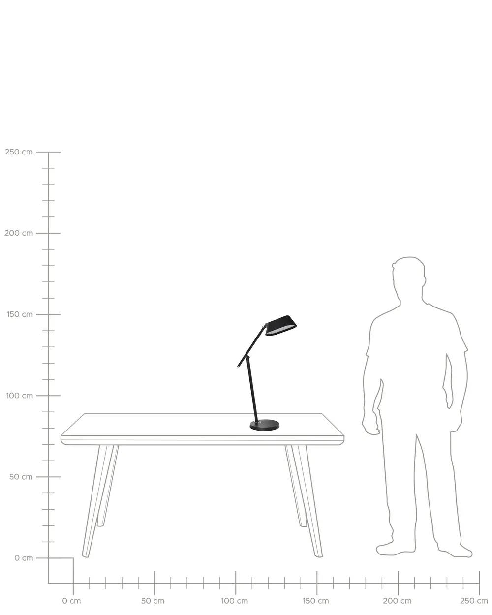 LED Desk Lamp LEONIS with Dimmer Black_1018451
