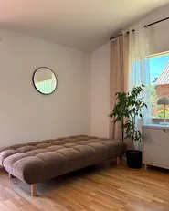 Schlafsofa 2-Sitzer RISOR Stoff Braun_1081474