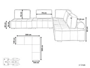 Modular Corner Sofa 5 Seater TIBRO Fabric Off-White Left Hand_1058181