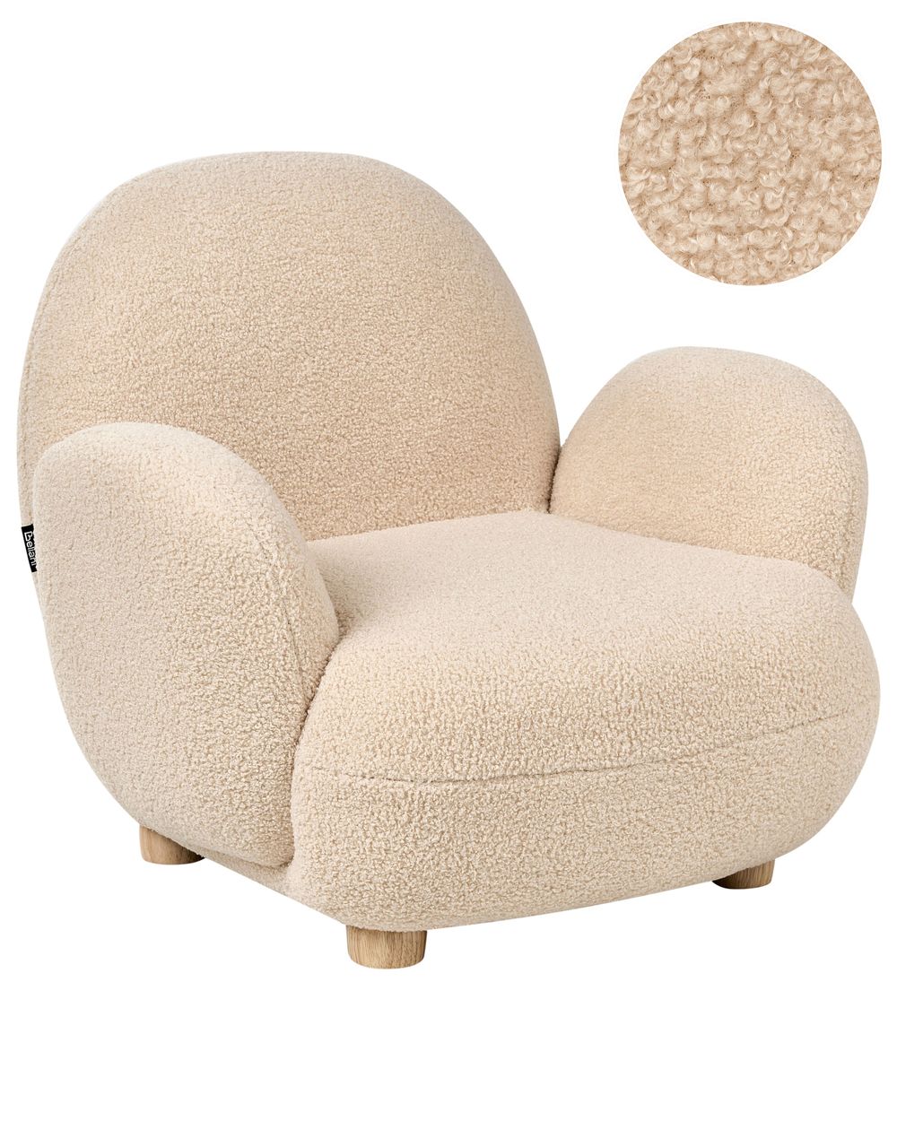 Kinderfauteuil HEM Bouclé Beige